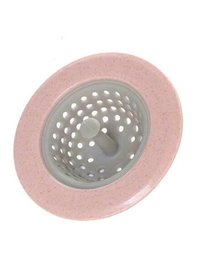 Silicone Hair Catcher Sink Strainer Filter Shower Cover Pink - Image 2