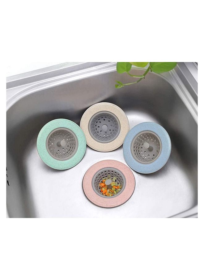 Silicone Hair Catcher Sink Strainer Filter Shower Cover Pink - Image 3