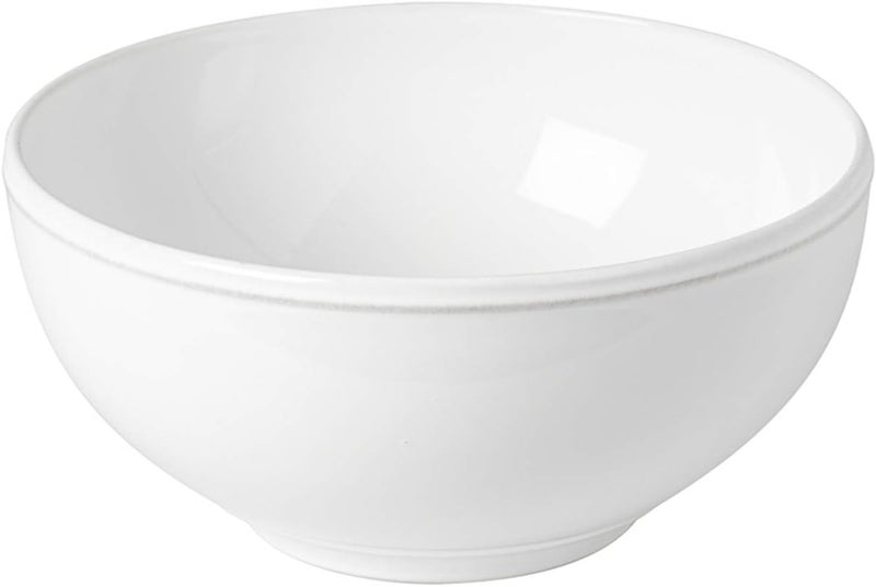 Costa Nova Ceramic Stoneware 95 x 45 96 oz Serving Bowl  Friso Collection White  Microwave  Dishwasher Safe Dinnerware  Food Safe Glazing  Restaurant Quality Serveware - Image 1