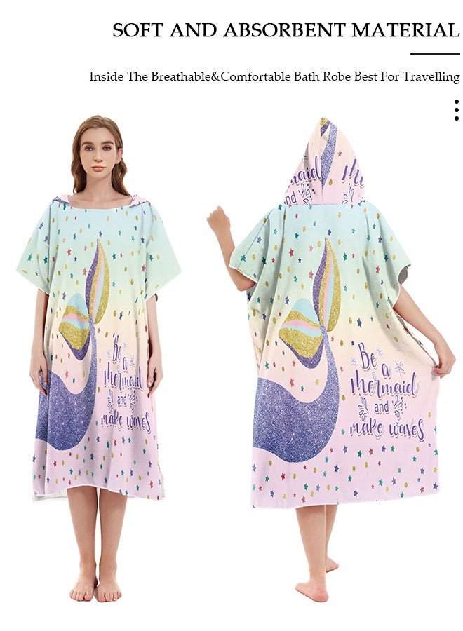 DUNISO Beach Changing Towel Surf Poncho Robe,Swim Towel Hooded Surf Poncho for Adults,Light Weight Compact Microfibre Changing Wetsuit for Women and Men,Surfing Swimming Bathing - Image 2