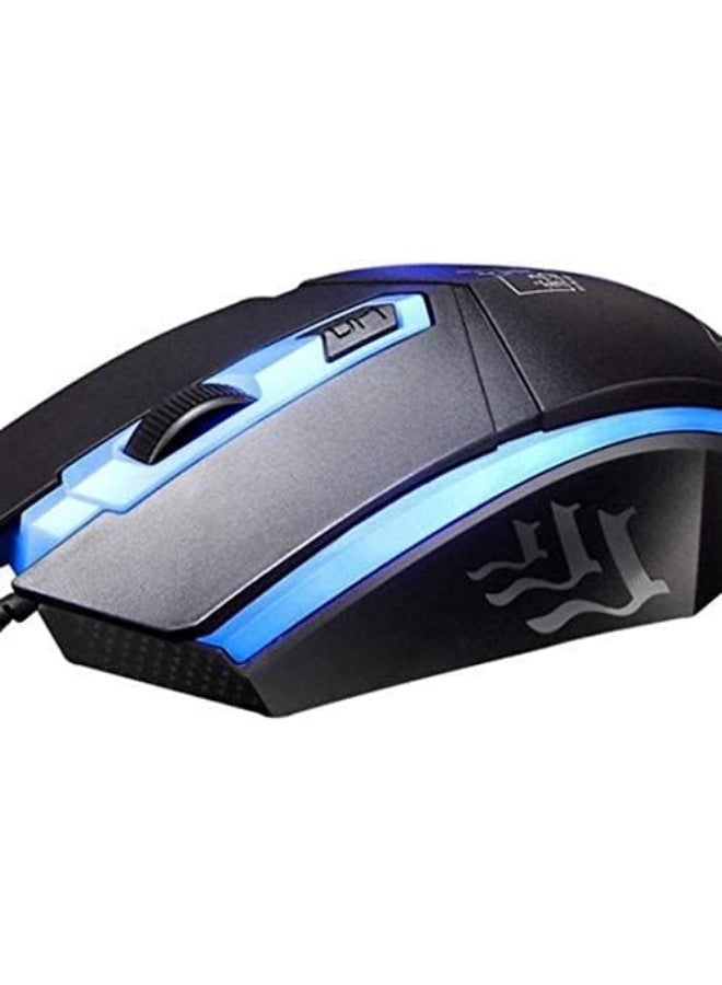 Black gaming keyboard and mouse set with LED lighting - Image 2