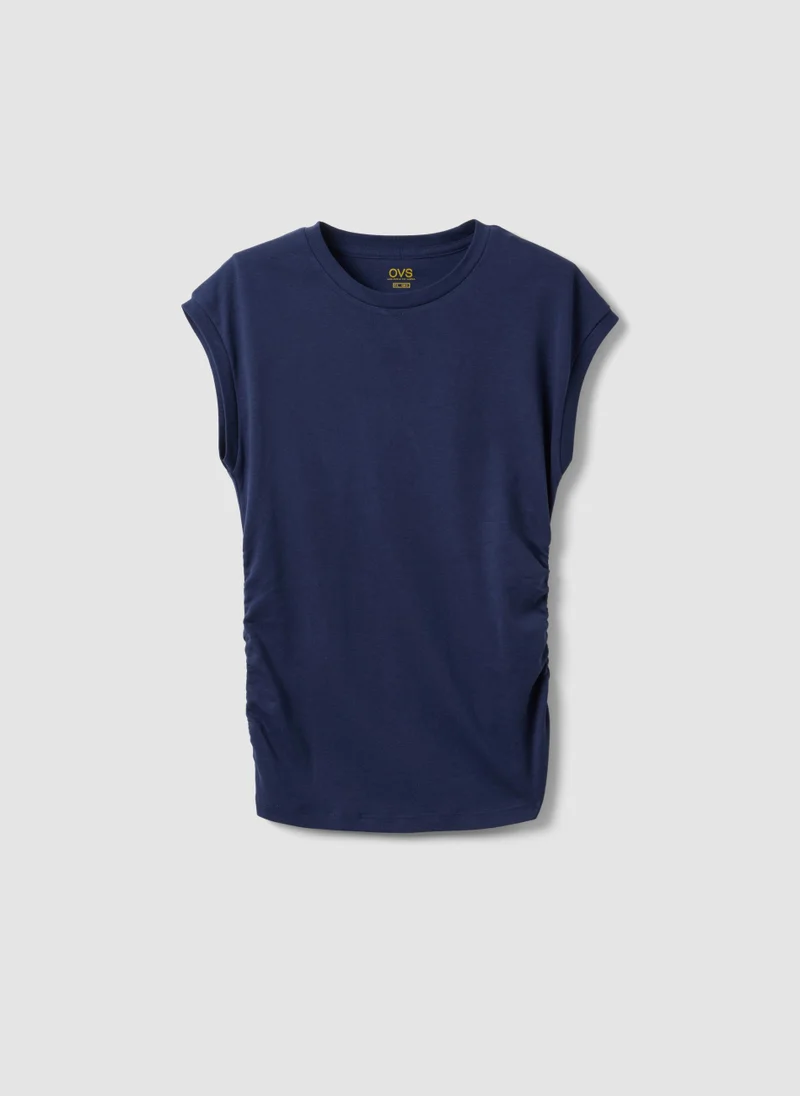 او في اس OVS Blue Pure Cotton Top