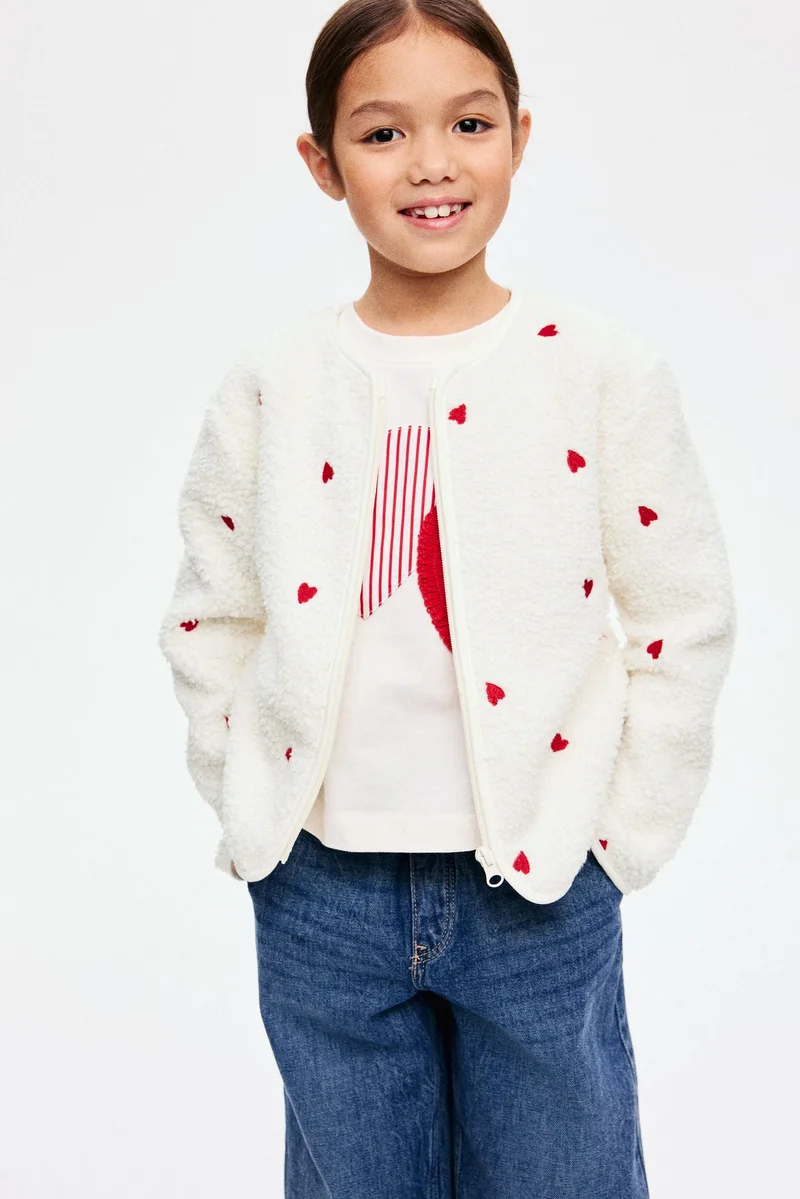 H&M Zip-through teddy cardigan