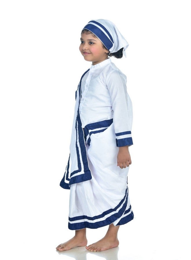 BookMyCostume BookMyCostume Mother Teresa Dress with Scarf Kids Fancy Dress Costume 5-6 years  - Image 4