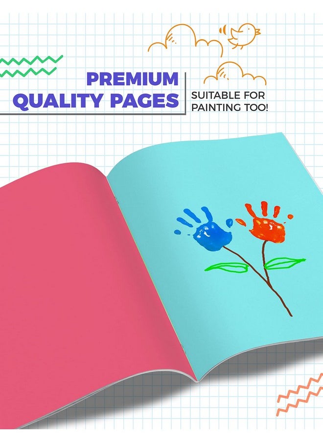 TARGET PUBLICATIONS - TARGET PUBLICATIONS Scrapbooks For Kids | A4 Size Scrapbook | 32 Pages | Colorful Scrapbook Paper For Birthday, School, | Set Of 3 Scrapbooking Books, Multicolor - Image 1