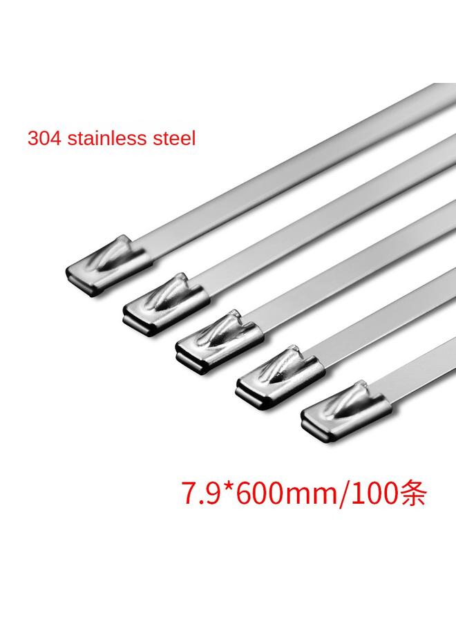 Bluejw 304 Stainless Steel Cable Tie 4.6 Wide Metal Steel Wire High Temperature Resistant Outdoor Binding Steel Cable Tie Fixed Binding With Binding - Image 1