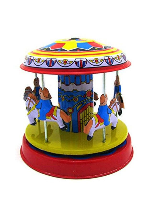 STOBOK لعبة دائرية كلاسيكية عتيقة تعمل باللف للأطفال مصنوعة من الصفيح لتزيين أعياد الميلاد والعطلات - Image 2