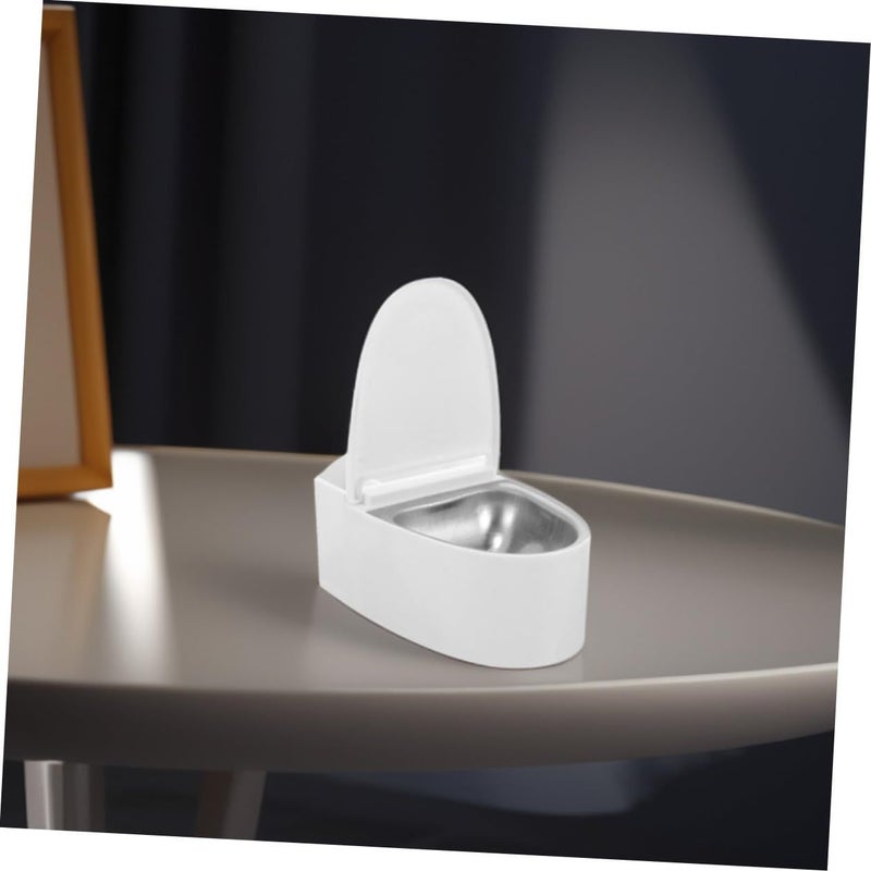4 Pcs Wall Mounted Ashtrays Bathroom Decor Metal Inner Liner Toilet Shape - Image 5