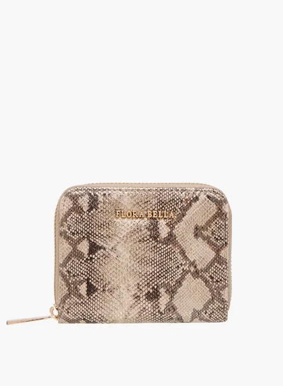 فلورا بيلا من شو إكسبرس محفظة بسحاب حولها بلون سادة