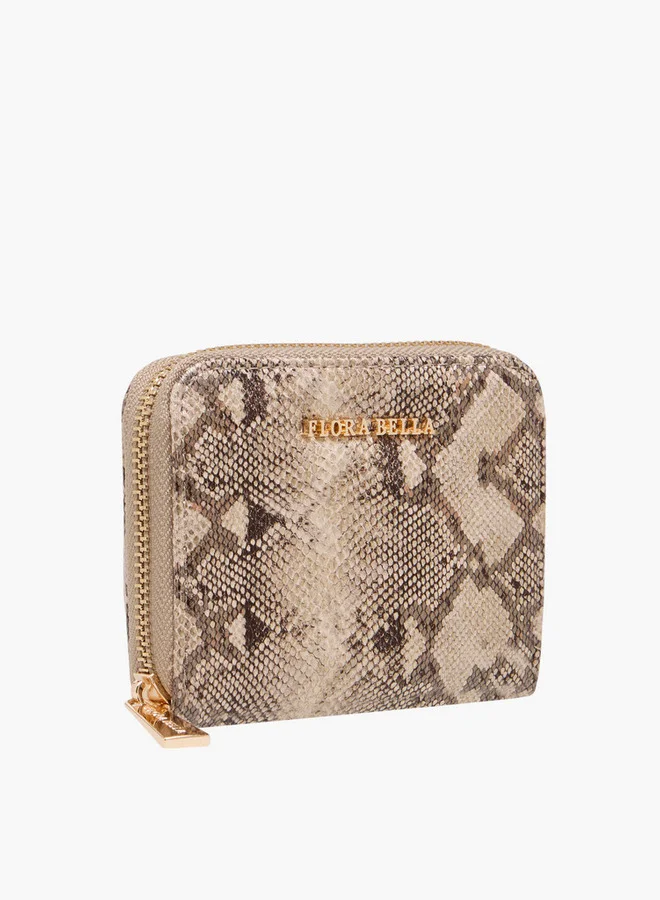 فلورا بيلا من شو إكسبرس محفظة بسحاب حولها بلون سادة