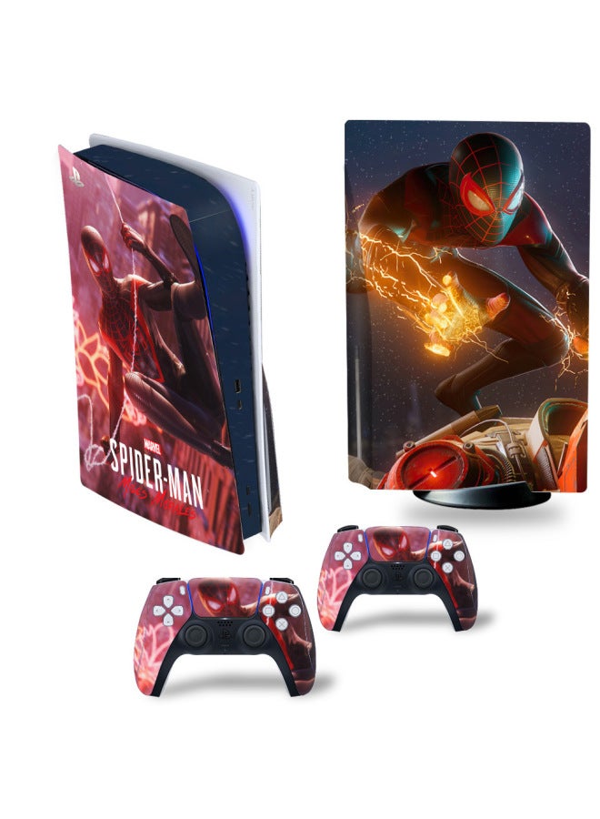 general PS5 CD-ROM Game Machine Sticker Cool Host Sticker Protective Film Marvel Theme Sticker Environmental Protection No Glue-Color:XY-PS5Disk-0147 - Image 5