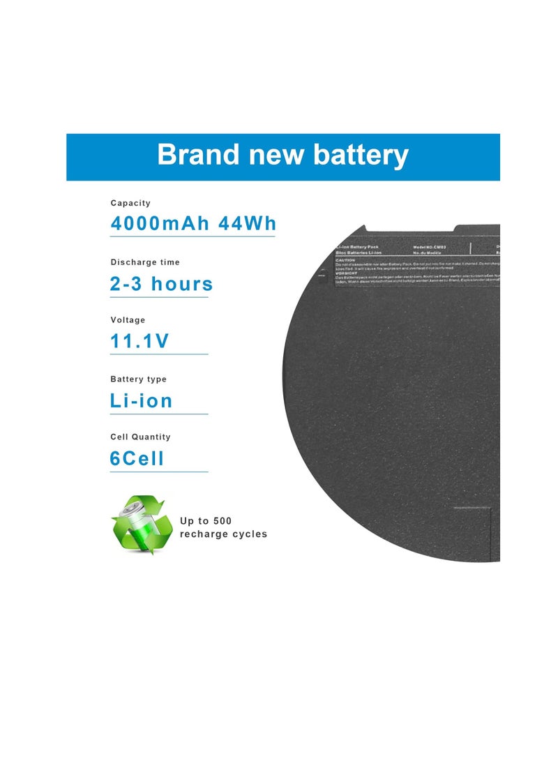 Terabyte بطارية CM03XL تناسب HP EliteBook 740 745 750 755 840 845 850 855 G1 G2، تناسب HP ZBook 14 15u، رقم القطعة: HSTNN-DB4Q HSTNN-L11C-5 HSTNN-LB4R 717376-001 CM03 CM03050XL لابتوب نوتبوك - Image 3