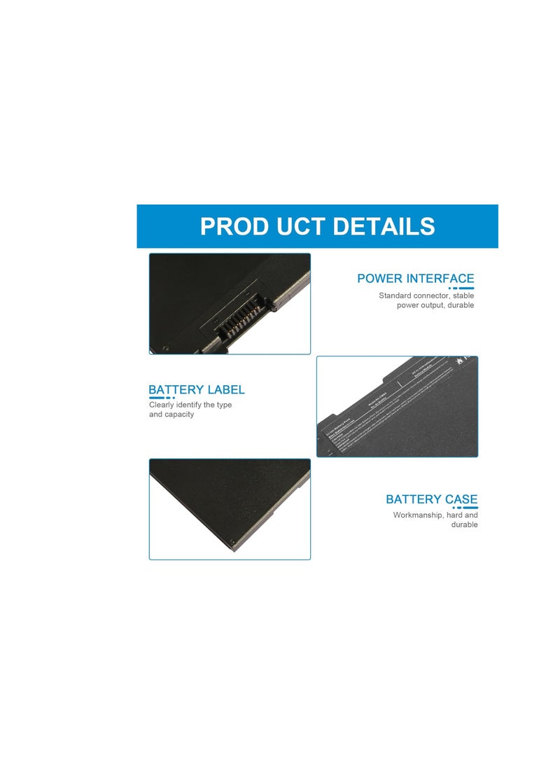 Terabyte بطارية CM03XL تناسب HP EliteBook 740 745 750 755 840 845 850 855 G1 G2، تناسب HP ZBook 14 15u، رقم القطعة: HSTNN-DB4Q HSTNN-L11C-5 HSTNN-LB4R 717376-001 CM03 CM03050XL لابتوب نوتبوك - Image 5