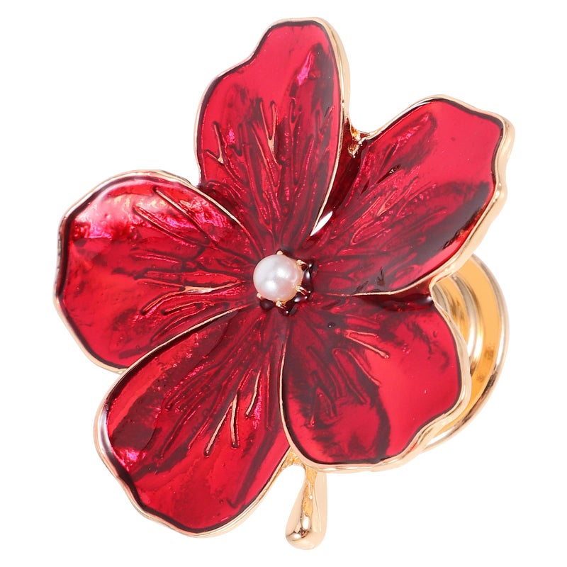 Zinc Alloy 5 Petal Flower Drawer Knob 4mm Single Hole Pull Colorful Handle For Kitchen Furniture - Image 2