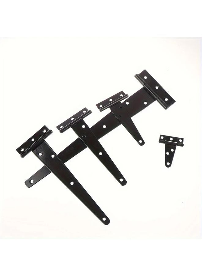 4 Inch Black T Shaped Hinge Heavy Duty Iron Hardware For Cabinet Shelves - Image 2
