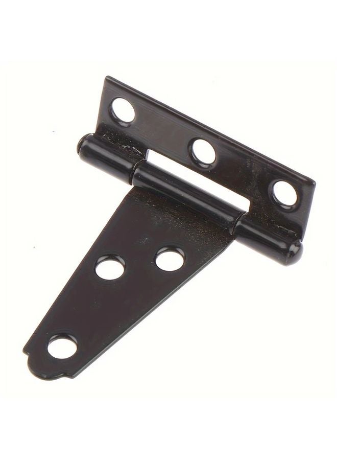 4 Inch Black T Shaped Hinge Heavy Duty Iron Hardware For Cabinet Shelves - Image 3