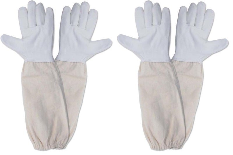 KINGLAKE Beekeeping Gloves Bee Hive Gloves Goatskin A Pair of Beekeeping Protective Gloves with Sleeves Large Perfect for the Beginner Beekeeper