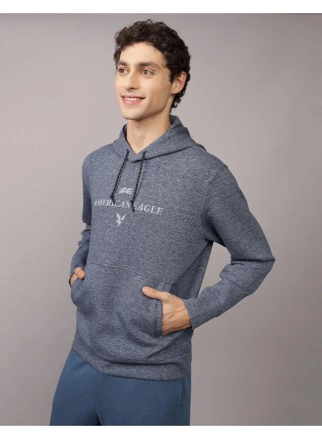 American Eagle Logo Graphic Drawstring Pullover Hoodie