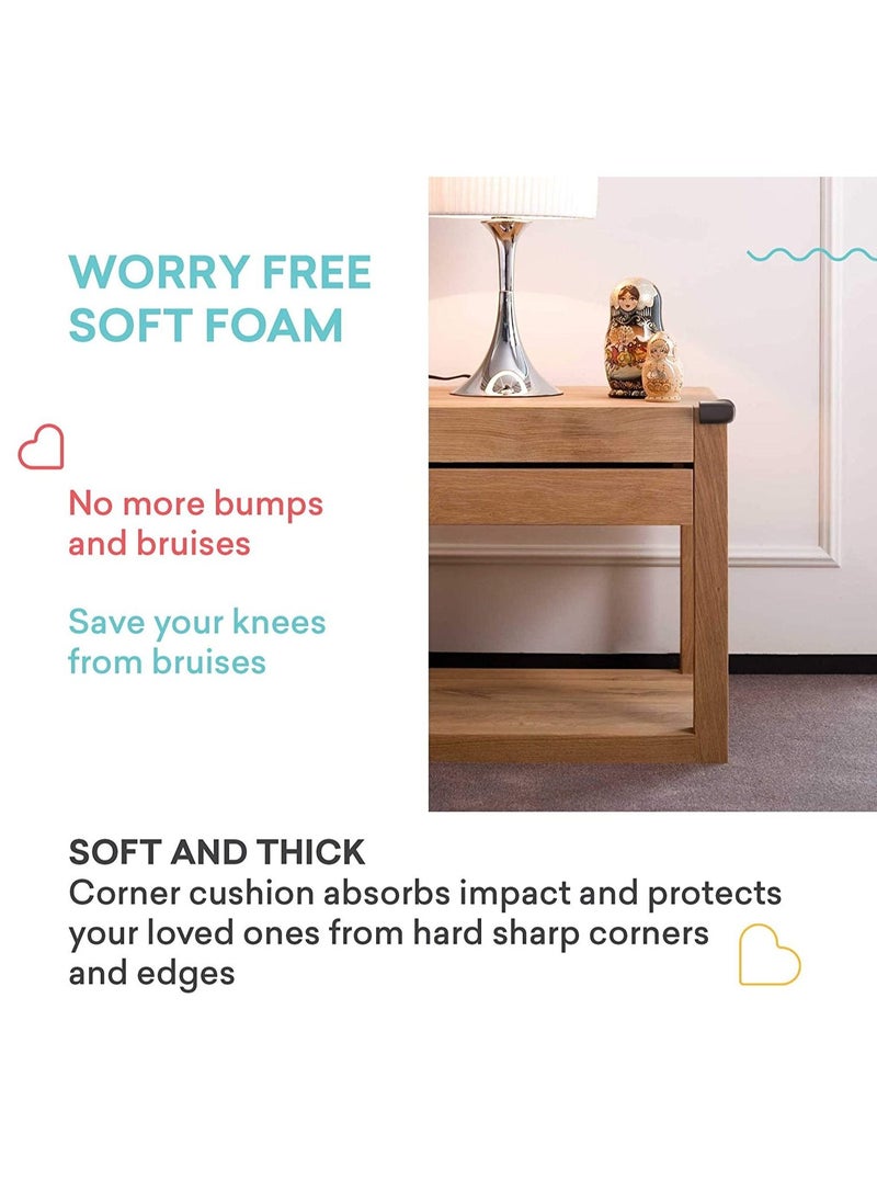 Soft Baby Proofing Corner Guards & Edge Protectors Pre-Taped Table Corner Protector Child Safety Furniture Bumper Sharp Corner Cushions 8 Pack