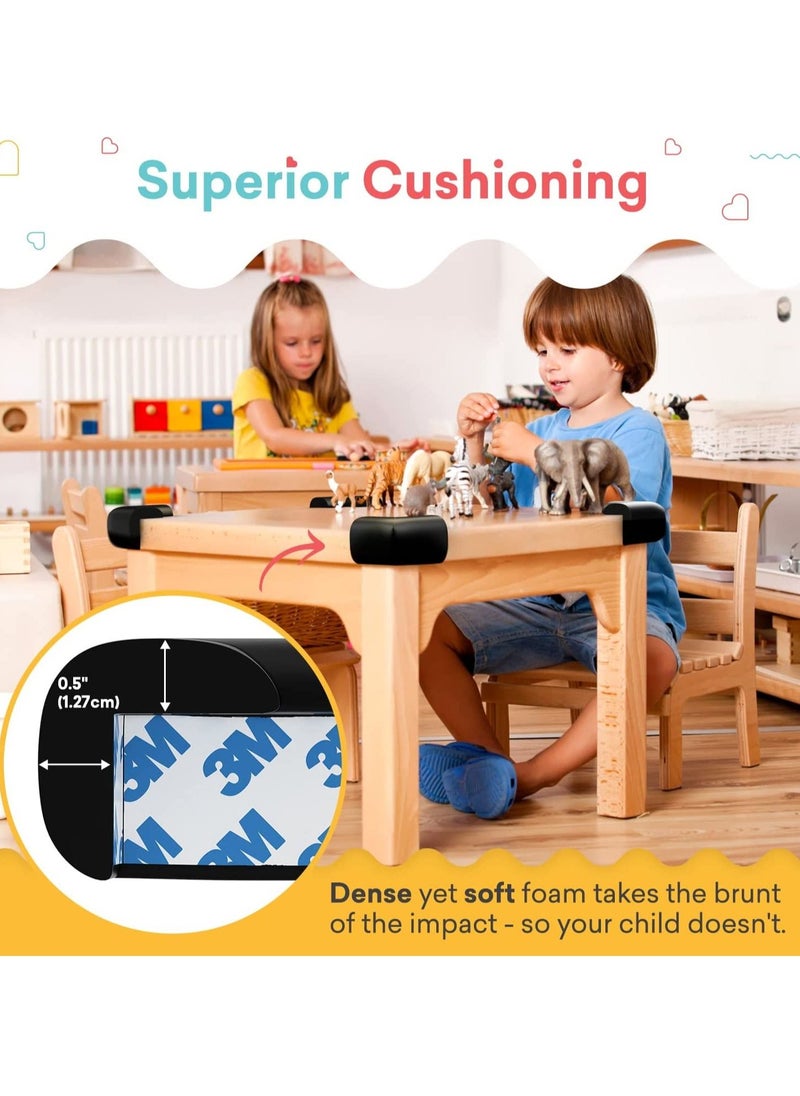 Soft Baby Proofing Corner Guards & Edge Protectors Pre-Taped Table Corner Protector Child Safety Furniture Bumper Sharp Corner Cushions 8 Pack