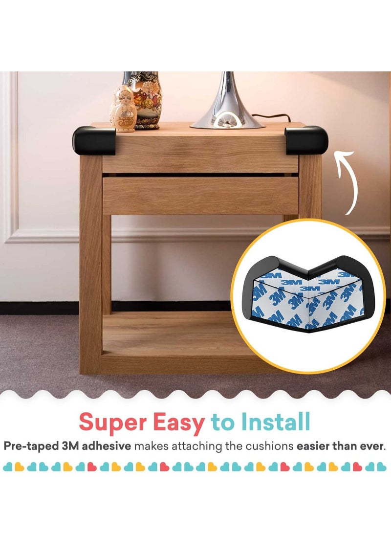 Soft Baby Proofing Corner Guards & Edge Protectors Pre-Taped Table Corner Protector Child Safety Furniture Bumper Sharp Corner Cushions 8 Pack