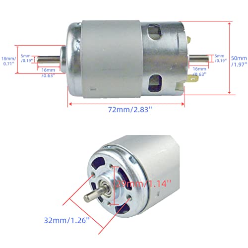 CHANCS 895 Double Shaft Motor DC 12V 10000RPM DC 24V 20000RPM Permanent Magnet Electric Motor for Circular Saw - Image 2