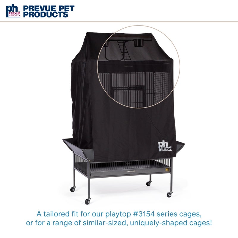 PH Prevue Hendryx Prevue Pet Products Large Bird Cage Cover - 12505 Black 36" L x 24" W x 49" H - Image 5