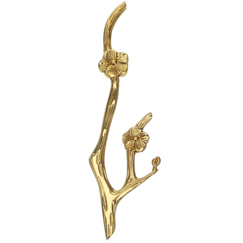 OSALADI Brass Blossom Handle 591 Inch Flower Branch Cabinet Drawer Pulls Decorative Knobs for Dresser Closet Cupboard Wardrobe Hardware - Image 2