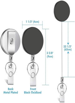 Kidultz Kidultz® Aluminium Premium I'd Card Metal Vertical Holder with Rope & Metal Retractable YoYo - Assorted Colour (1 Set - 1 I'd Holder, 1 Rope, 1 Hook & 1 Metal YoYo) (Black Vertical)  - Image 2