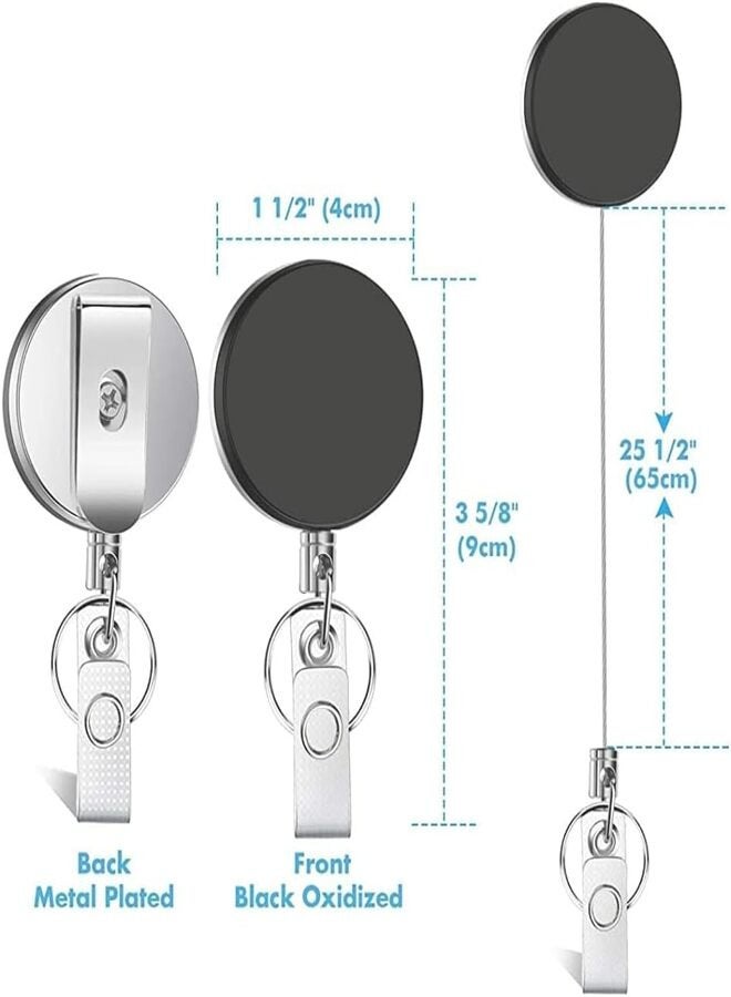 Kidultz Kidultz® Aluminium Premium I'd Card Metal Vertical Holder with Rope & Metal Retractable YoYo - Assorted Colour (1 Set - 1 I'd Holder, 1 Rope, 1 Hook & 1 Metal YoYo) (Black Vertical)  - Image 2