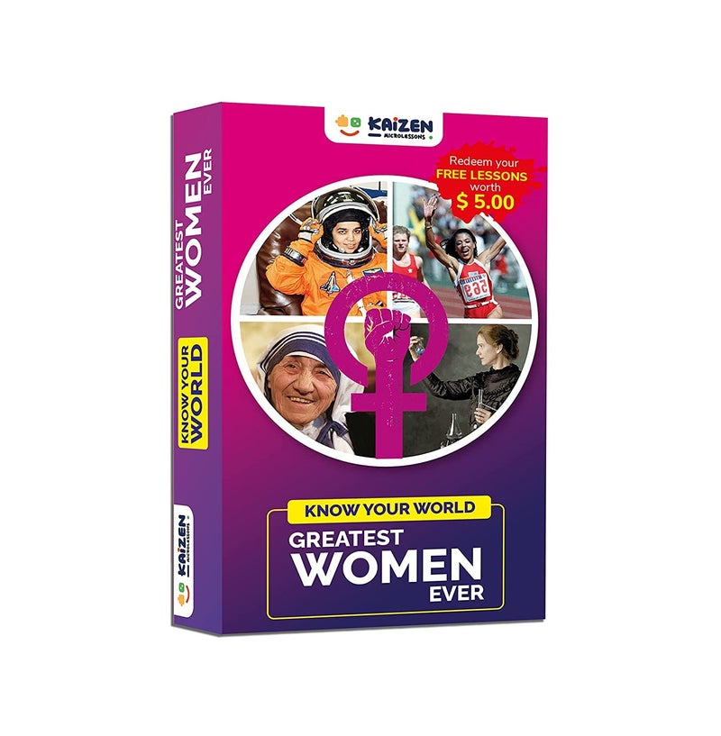 Kaizen MicroLessons Card Game Kid Smart Cards. (Greatest Women Ever) - Image 1