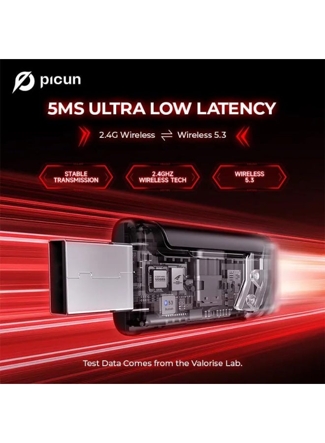 Picun G2 2.4G Wireless Gaming Headset Bluetooth Headphones 5ms Low Latency 7.1 Surround ENC Mic For PC PS4 PS5 Phone Switch - Image 5