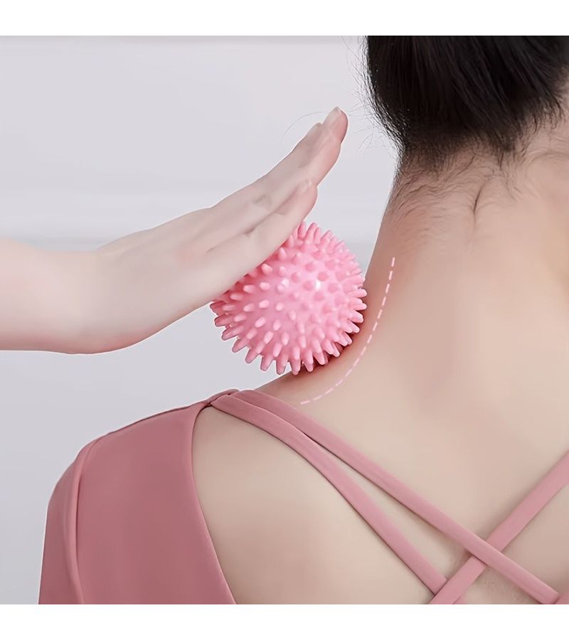 Pink Color Yoga Hedgehog Massage Ball For Muscle Relaxation Acupressure Fitness - Image 1