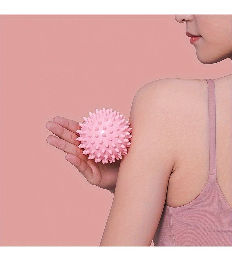 Pink Color Yoga Hedgehog Massage Ball For Muscle Relaxation Acupressure Fitness - Image 3
