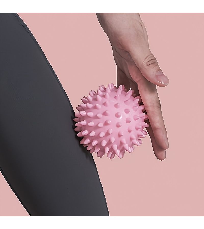 Pink Color Yoga Hedgehog Massage Ball For Muscle Relaxation Acupressure Fitness - Image 5