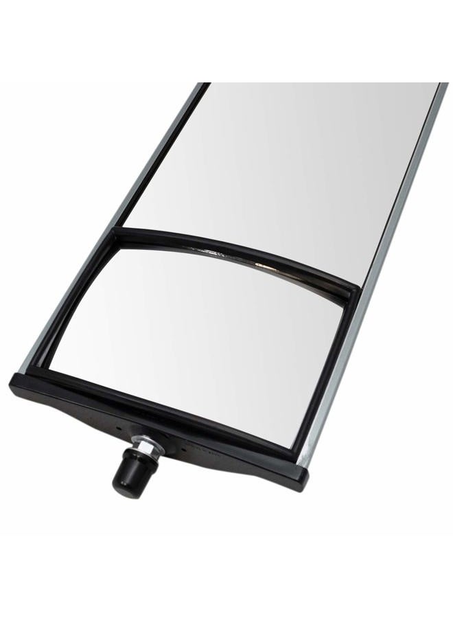 TRQ West Coast Mirror Manual 16 x 6.5 Inch Aluminum Convex Glass Pair Set Compatible with HD Semi Truck - Image 4