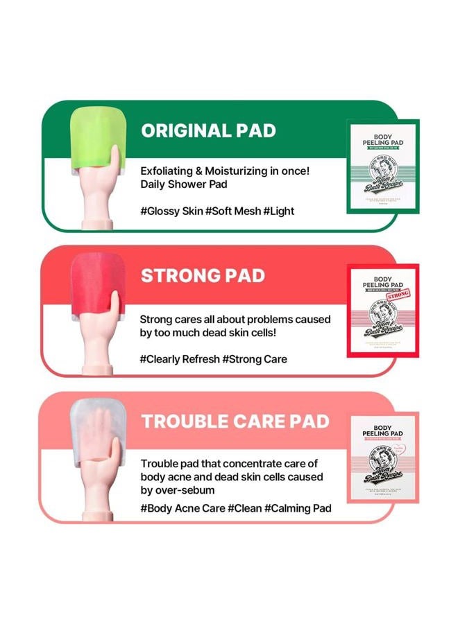 Moms Bath Recipe Body Peeling Pad Strong, All in One Bubble Body Wash & Scrub Gloves with Kelp & Biotics, Intense Exfoliating Mitts for Dead Skin Cells, Goosebumps and Scaly Skin, 8 Sheets - Image 5