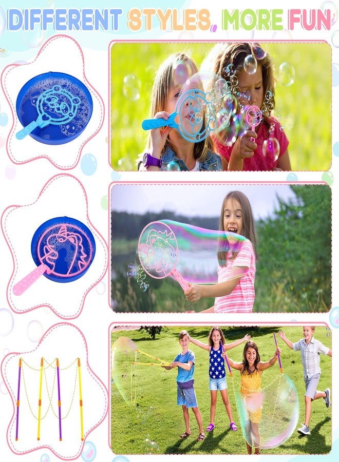 REZUCREY 32 Pcs Big Bubble Wands Toys Set, Giant Bubble Wands with Tray for Kids Summer Outdoor Toys Bubbles Party Favors Bubbles Maker Bulk for Kids Toddlers Boys Girls Age 3 4 5 6 7 8+ - Image 4