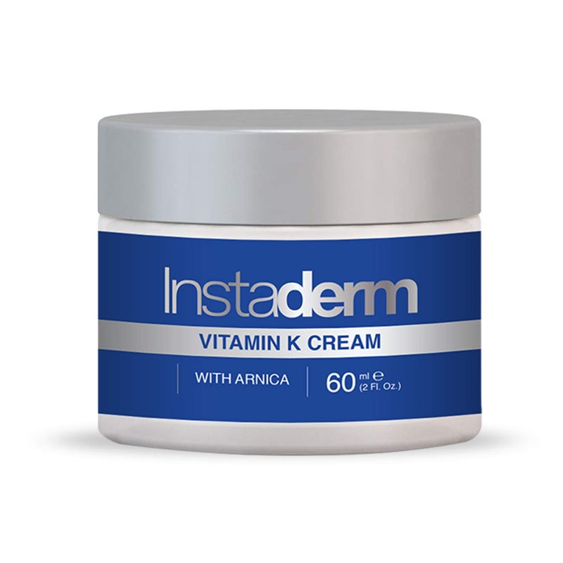 Instaderm Vitamin K Cream Bruise Healing Formula with Arnica Dark Spot Moisturizer for Bruising Spider Veins  Broken Capillaries Repair Under Eye Dark Circles  Puffiness