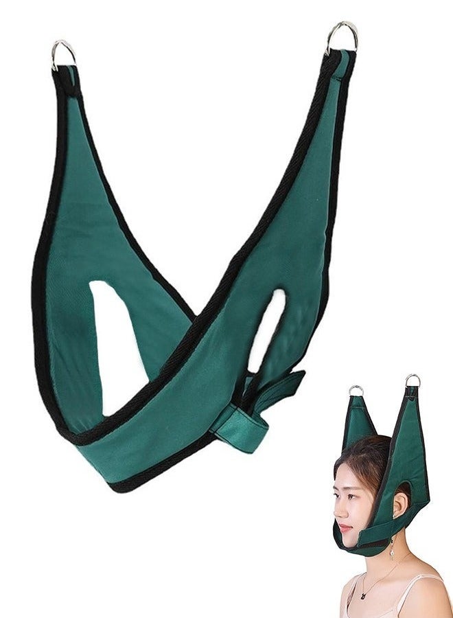 Generic Neck Stretcher Strap Cervical Traction Device, Spine Chiropractic Decompression Tool with Chin Belt, Neck Pain Relief Physical Therapy AIDS for Neck Decompressor (Green) - Image 1