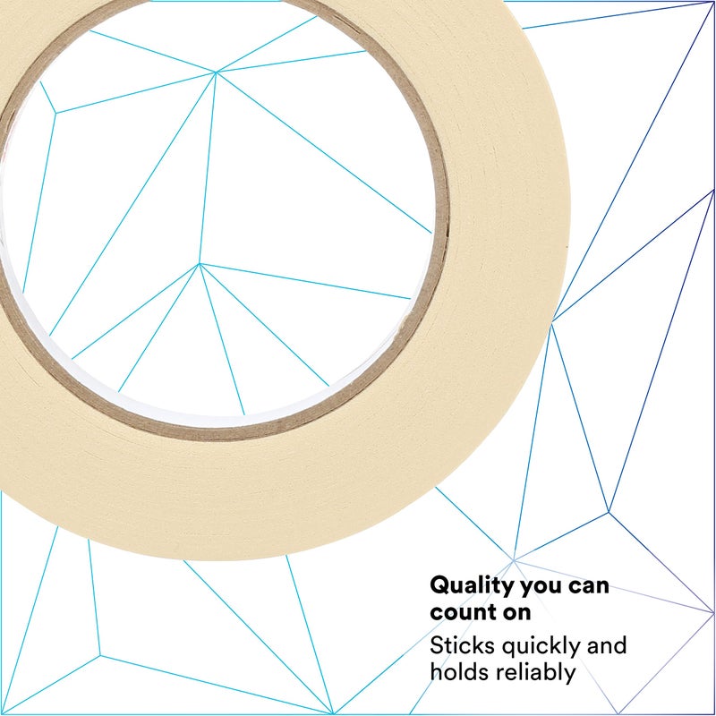 3M Masking Tape 2307, Tan Color, General Purpose, Rubber Adhesive, Crepe-Paper Backing, 24 mm x 55 m, 5.2 mil, 1 Roll - Image 4