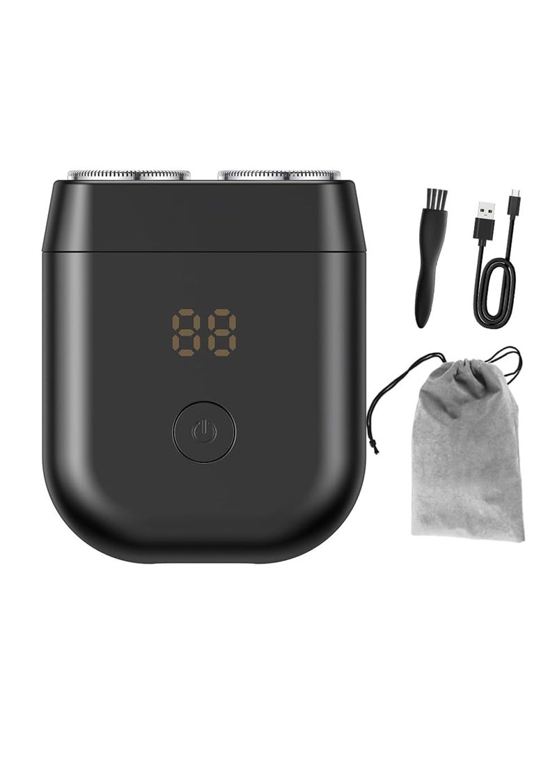 ENSSU Electric Razor for Men Mini Pocket Travel Shaver Waterproof Rotary Beard Trimmer Mustache Home Care Skin Safe Clipper with LCD Display - Image 1