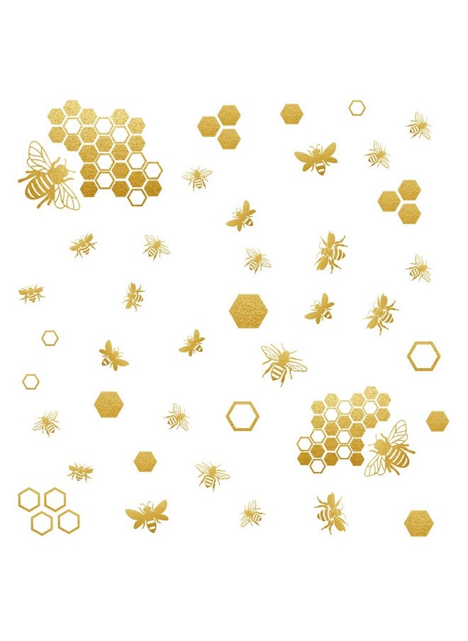 SUPERDANT - Colorful Bee Wall Decals Hive Theme Wall Stickers Honeybee Wall Decor Vinyl Wall Decoration For Nursery Kindergarten Bedroom Living Room Honey Shop - Image 1