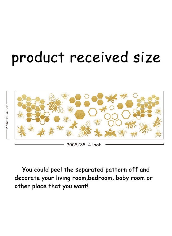 SUPERDANT - Colorful Bee Wall Decals Hive Theme Wall Stickers Honeybee Wall Decor Vinyl Wall Decoration For Nursery Kindergarten Bedroom Living Room Honey Shop - Image 1
