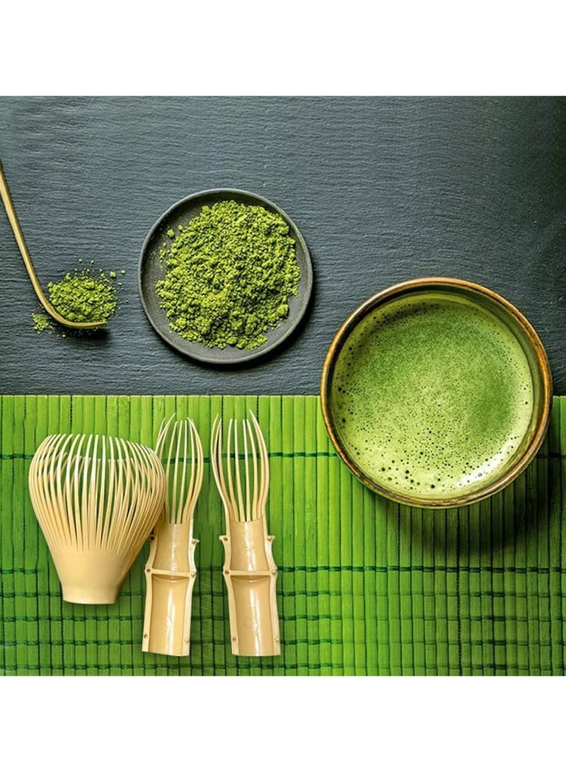 Dominy 5pcs Matcha Set with Traditional Starter Set, Matcha Whisk Set for Tea Lovers, Matcha Kit Accessories for Whisk, Silicone Matcha Whisk,Traditional Tea Scoop, Matcha Spoon, Stainless Steel Sifter,Mandarin Duck Spoon Stand  - Image 5