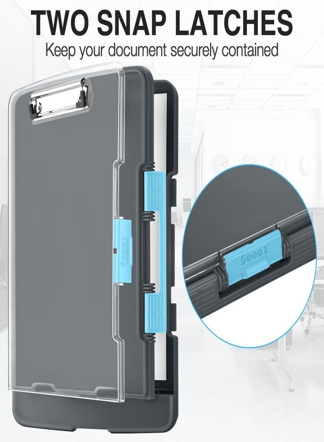 سويز لوحة كتابة أصلية من Sooez مزودة بمساحة تخزين مزدوجة وحامل أقلام، لوحات كتابة متينة مقاس 8.5 × 11 بوصة مع مساحة تخزين مزدوجة، لوحة كتابة Clearview قابلة للمسح الجاف مع مفصل حقيقي، سعة عالية، لوازم مدرسية ومكتبية - Image 5