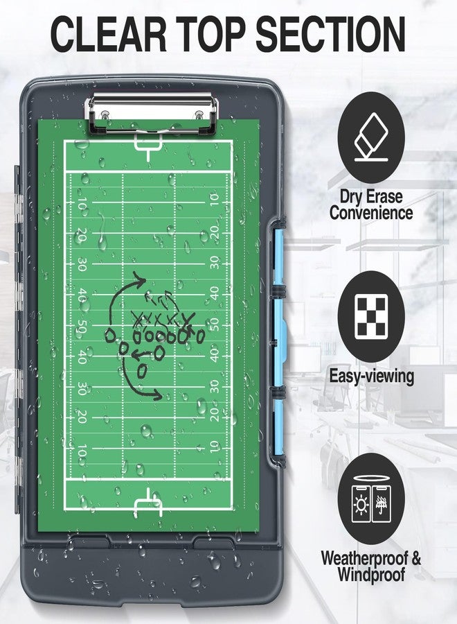 سويز لوحة كتابة أصلية من Sooez مزودة بمساحة تخزين مزدوجة وحامل أقلام، لوحات كتابة متينة مقاس 8.5 × 11 بوصة مع مساحة تخزين مزدوجة، لوحة كتابة Clearview قابلة للمسح الجاف مع مفصل حقيقي، سعة عالية، لوازم مدرسية ومكتبية - Image 3