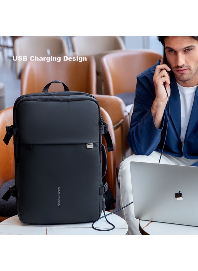 Mark Ryden Expandable Travel Backpack Large Capacity Business Travel Computer Bag School Bag Mr8057 Graphite Gray - Image 3