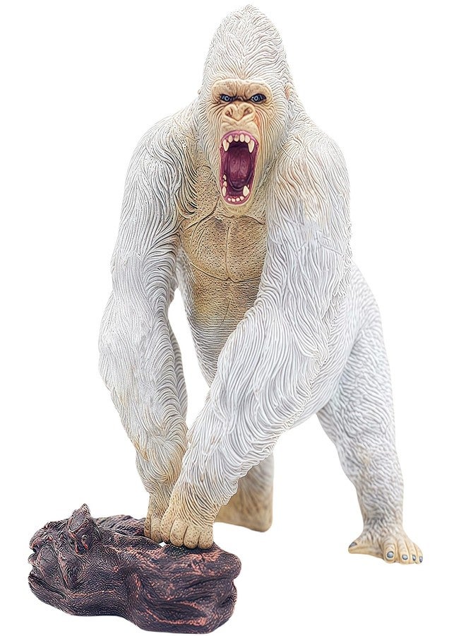 Higherbros Gorilla Toys with Realistic Rock Action Figure Rampage Gorilla Fight Mode Gorilla Ape Solid Wild Animal Figurines for Role Playing Story Telling Toy and Christmas Birthday Gift for Kids - Image 1