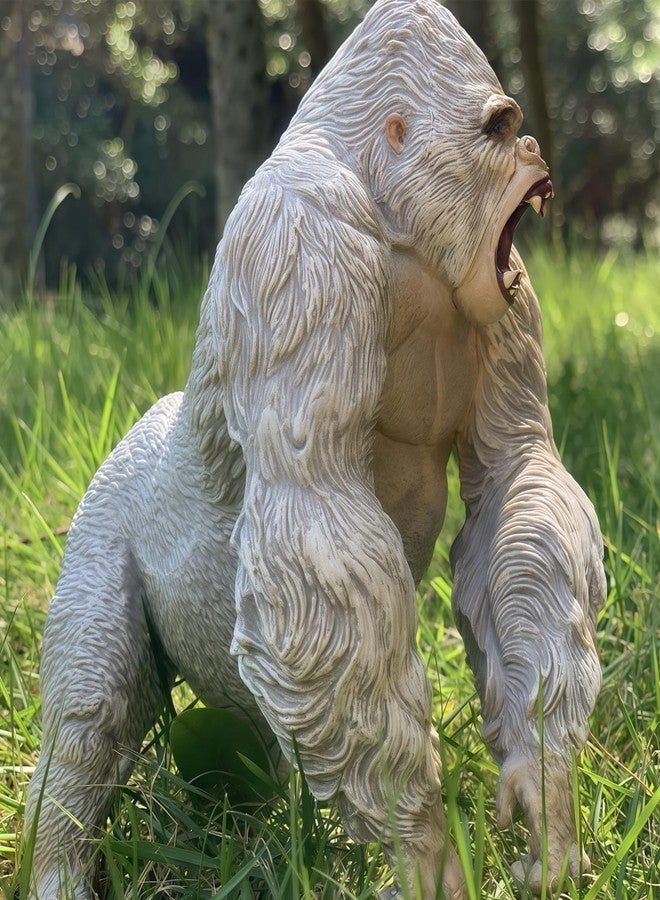 Higherbros Gorilla Toys with Realistic Rock Action Figure Rampage Gorilla Fight Mode Gorilla Ape Solid Wild Animal Figurines for Role Playing Story Telling Toy and Christmas Birthday Gift for Kids - Image 5